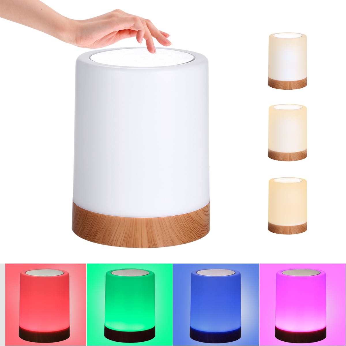 LED Kubuslamp 8x8x8 cm met Timer Nachtlampen