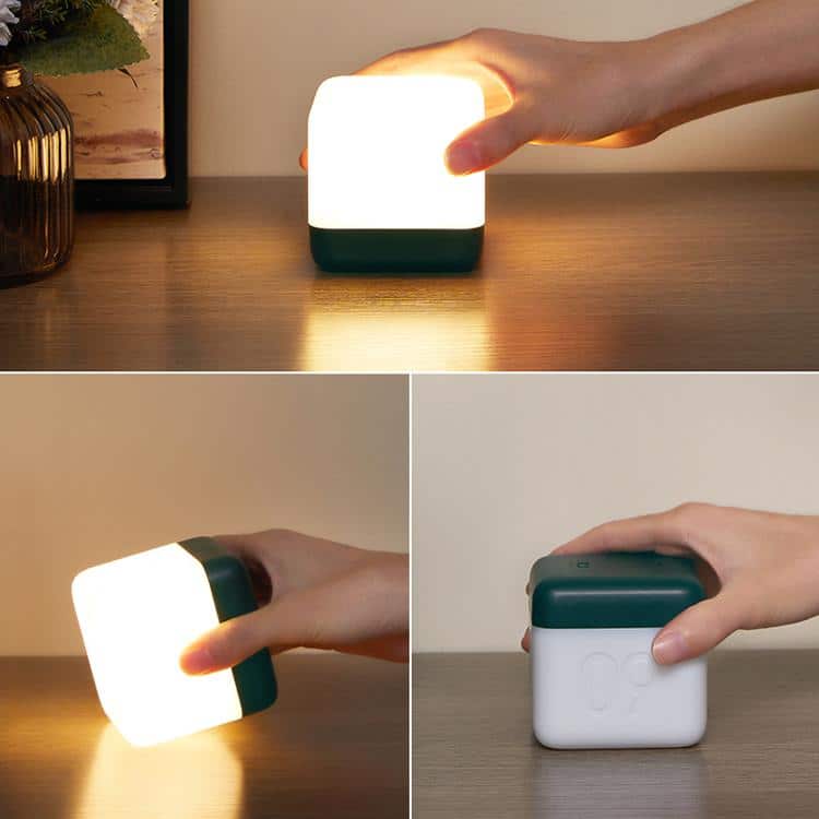LED Kubuslamp 8x8x8 cm met Timer Nachtlampen