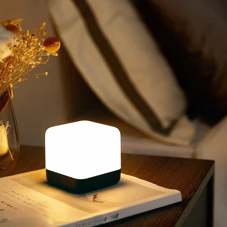 LED Kubuslamp 8x8x8 cm met Timer Nachtlampen