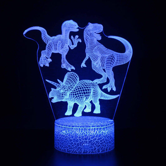 Led Lamp 3D Dinosaurus Voor Kinderen Nachtlampen