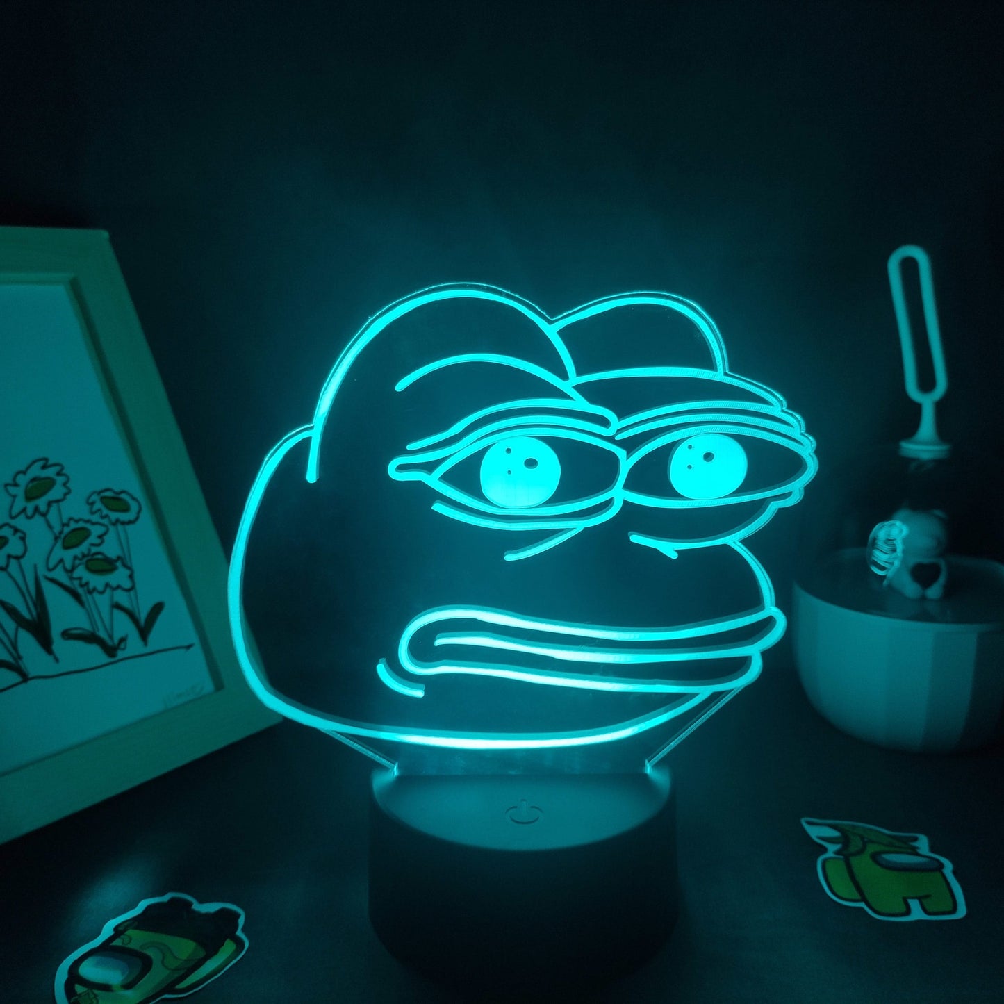 LED Neon Kikkerlamp 22,5x16x5 cm Multicolor Nachtlampen