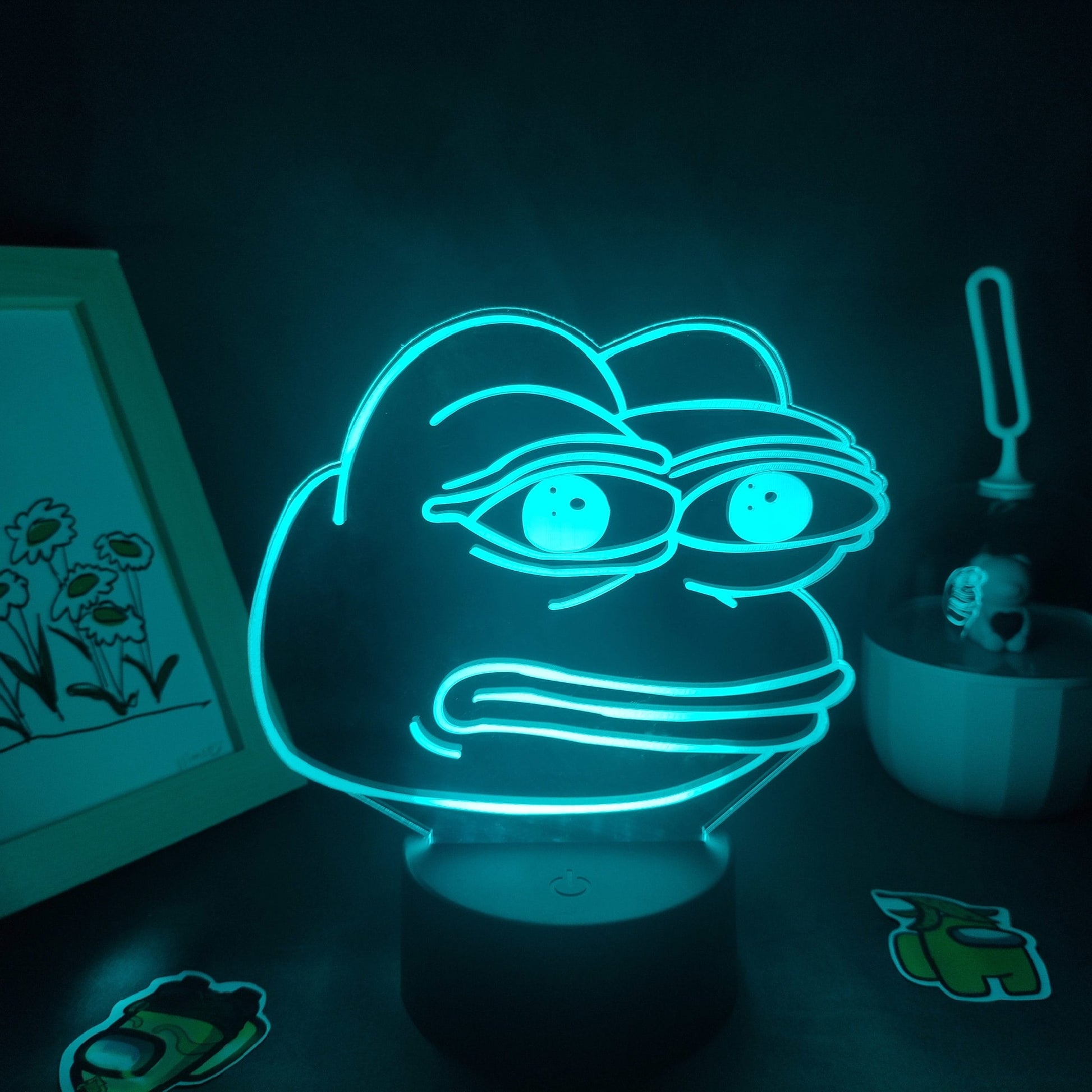 LED Neon Kikkerlamp 22,5x16x5 cm Multicolor Nachtlampen
