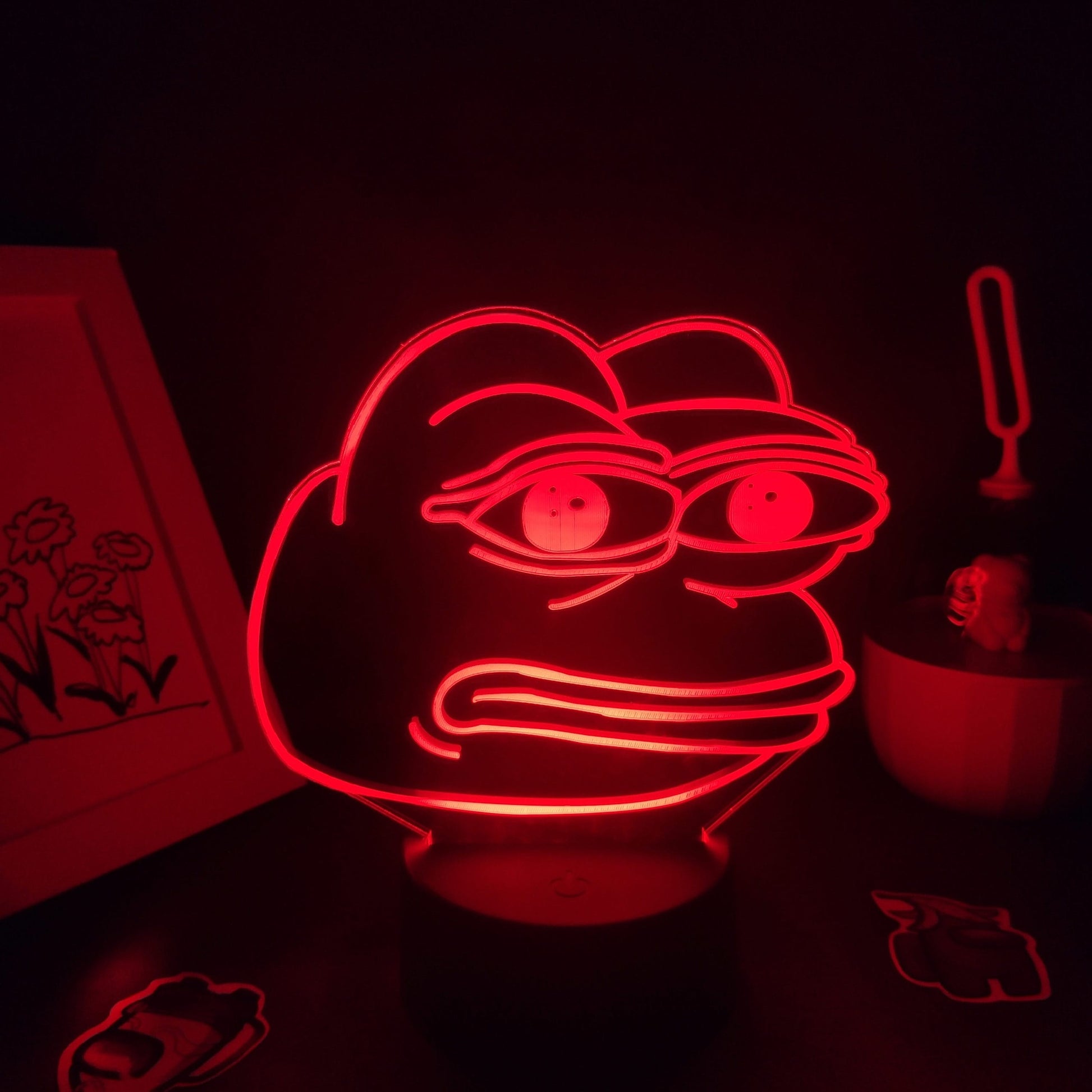 LED Neon Kikkerlamp 22,5x16x5 cm Multicolor Nachtlampen