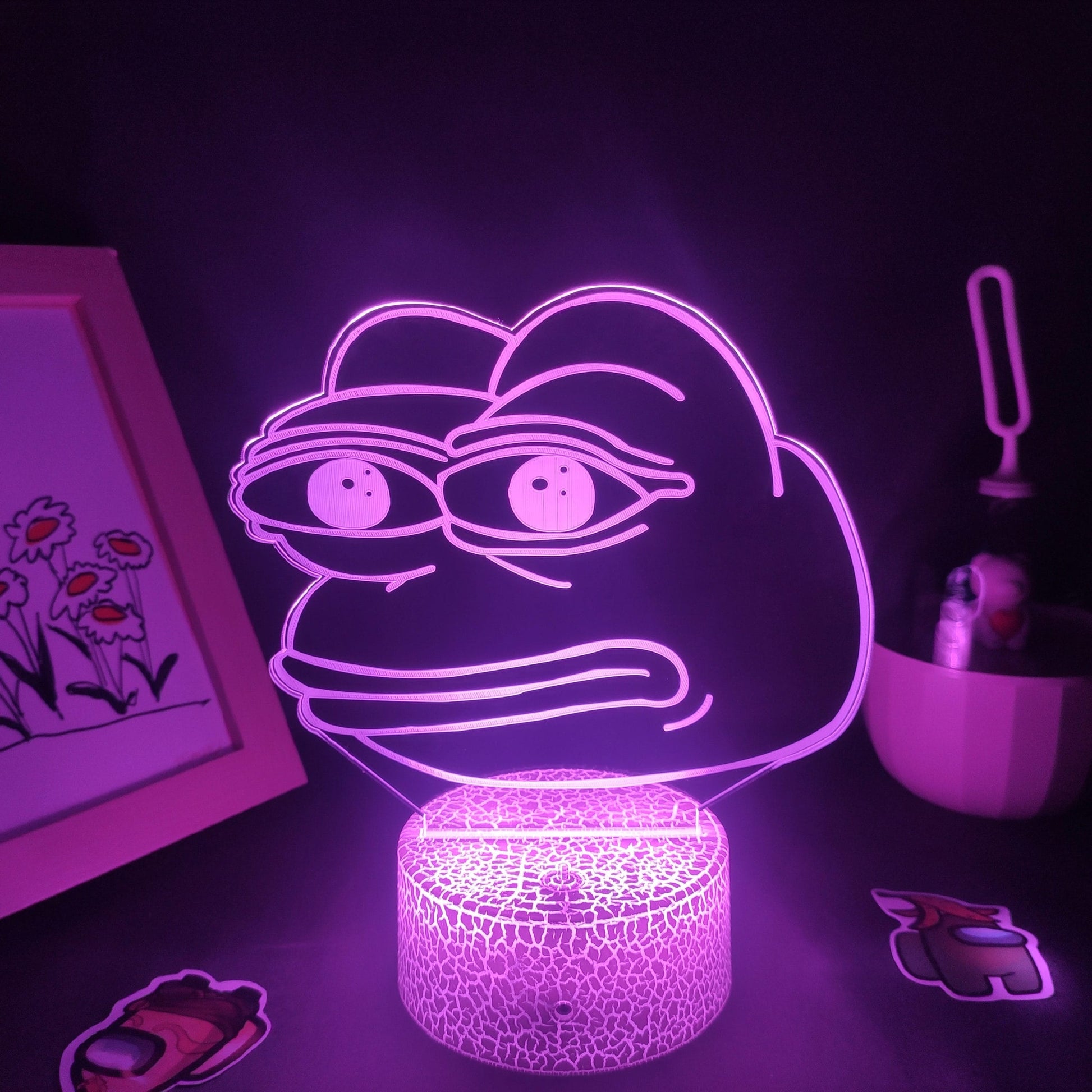 LED Neon Kikkerlamp 22,5x16x5 cm Multicolor Nachtlampen