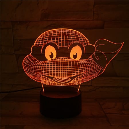 LED Ninja Turtle Nachtlampje 20cm Nachtlampen