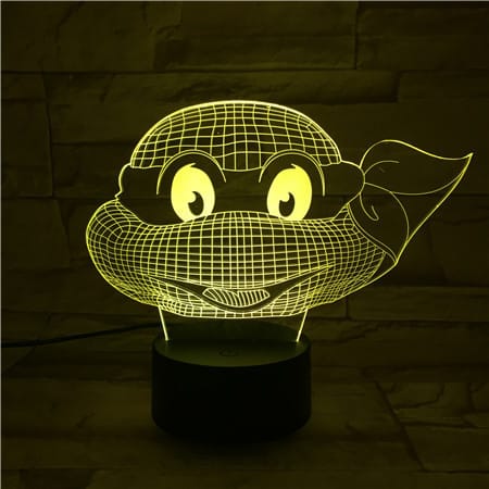 LED Ninja Turtle Nachtlampje 20cm Nachtlampen