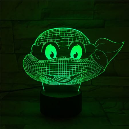 LED Ninja Turtle Nachtlampje 20cm Nachtlampen