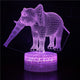 LED Olifant Nachtlampje 8,5 x 8,5 x 3,7 cm
