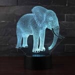 LED Olifant Nachtlampje 8,5 x 8,5 x 3,7 cm Nachtlampen