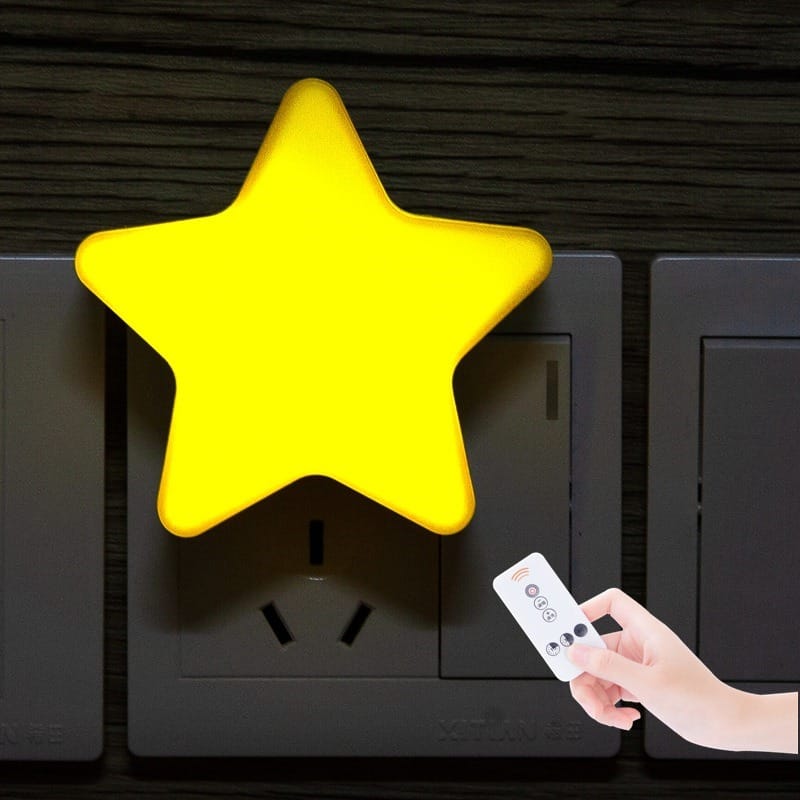 LED Stervormige Wandlamp Met Afstandsbediening Nachtlampen