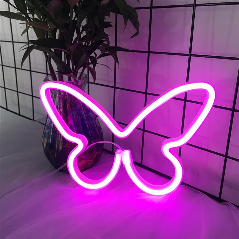 Led Vlinder Neonlamp Draagbare Lamp 22,5 x 16 x 2 cm Nachtlampen