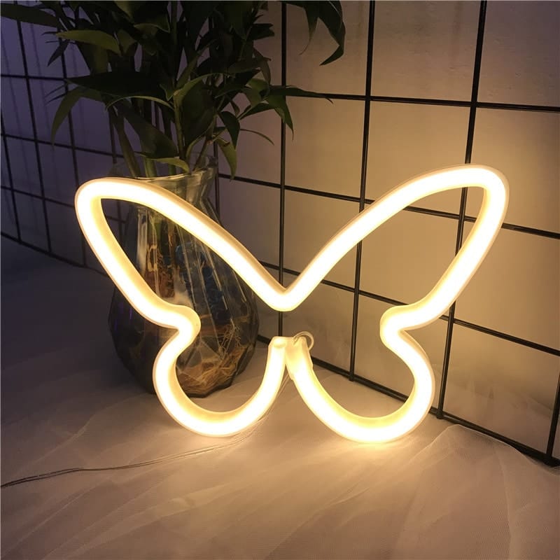 Led Vlinder Neonlamp Draagbare Lamp 22,5 x 16 x 2 cm Nachtlampen