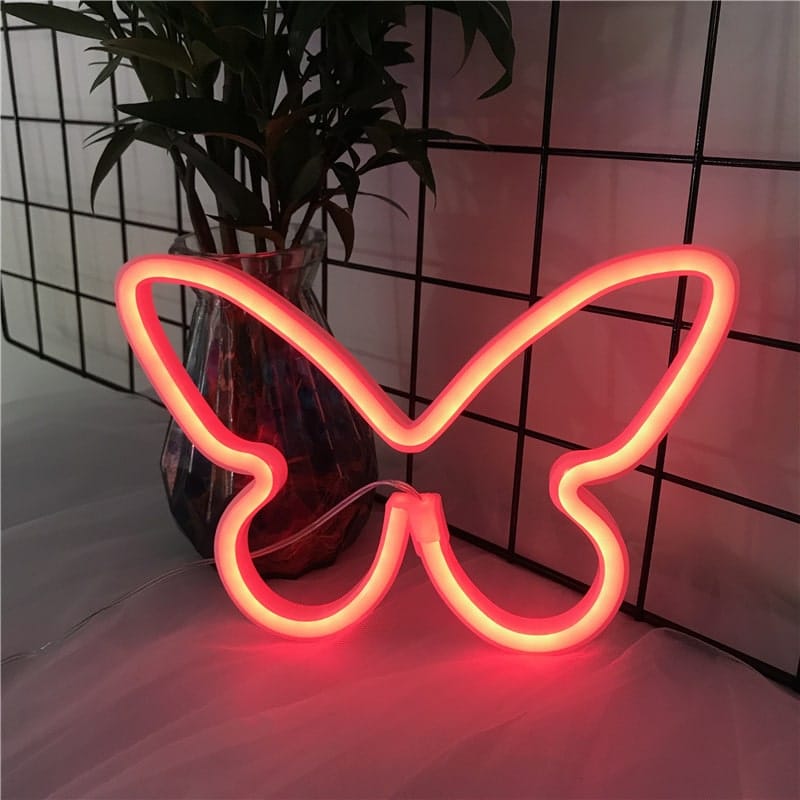 Led Vlinder Neonlamp Draagbare Lamp 22,5 x 16 x 2 cm Nachtlampen