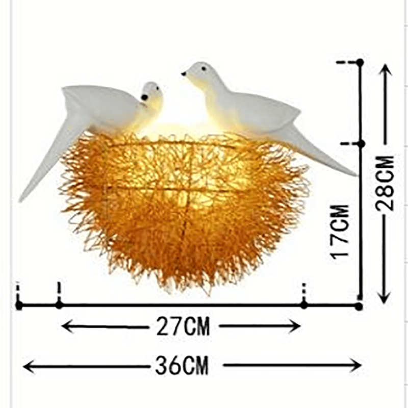 Led Vogelnest Wandlamp 36x28 Cm Nachtlampen