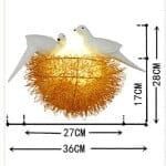 Led Vogelnest Wandlamp 36x28 Cm Nachtlampen