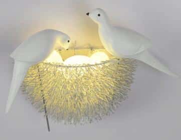 Led Vogelnest Wandlamp 36x28 Cm Nachtlampen