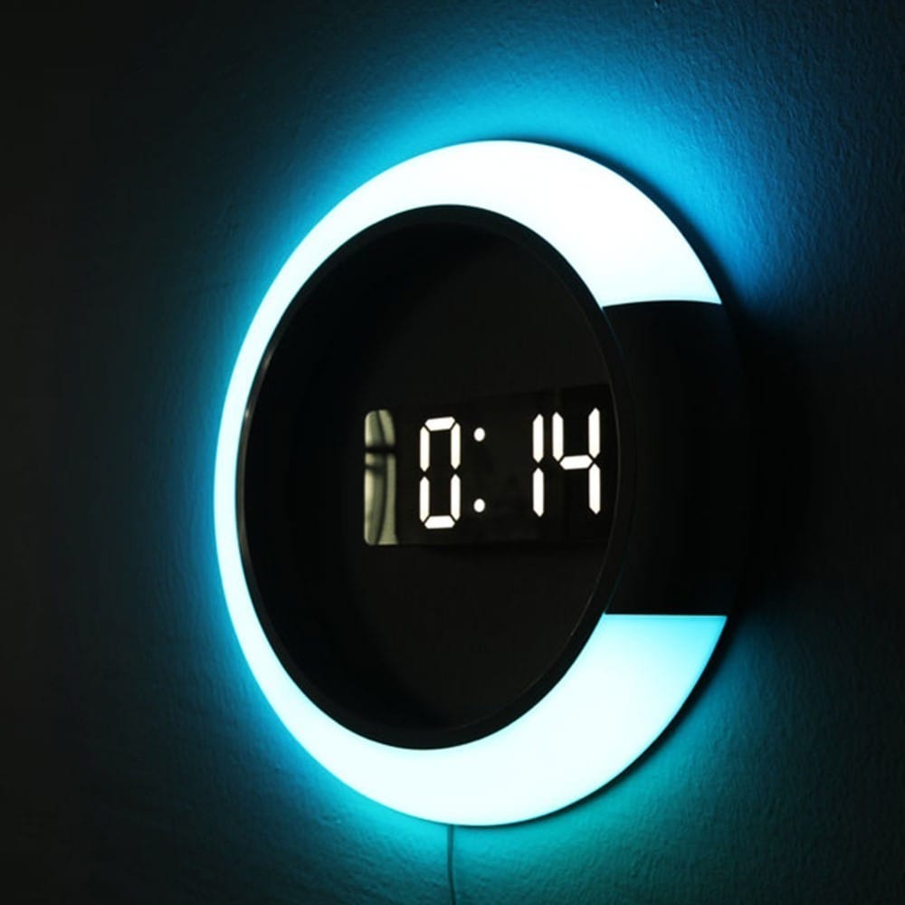 LED Wandklok 30,5 cm Nachtlampen