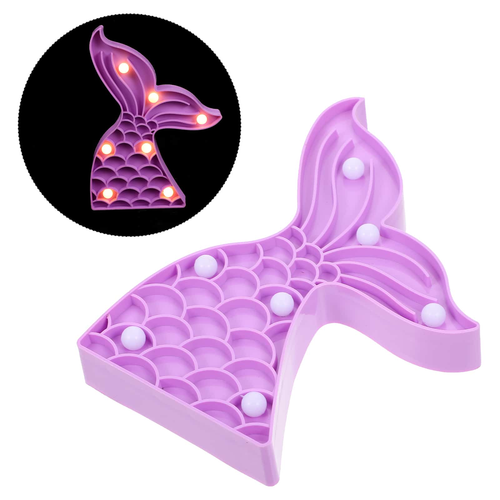 LED Zeemeerminstaart Nachtlampje 22x17x3cm Meerdere Kleuren Slaapkamer Nachtlampen