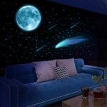 Lichtgevende Maan Blauwe Stickers Nachtlampen