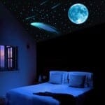 Lichtgevende Maan Blauwe Stickers Nachtlampen