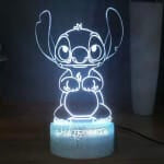 Lilo en Stitch 3D LED Nachtlampje met Afstandsbediening Nachtlampen