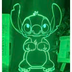 Lilo en Stitch 3D LED Nachtlampje met Afstandsbediening Nachtlampen