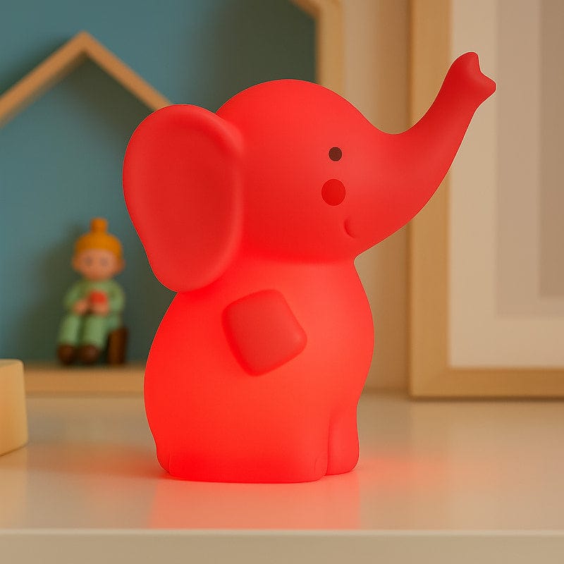 LumiPhant Baby Olifant Nachtlampje LED Roze Geel Wit Siliconen Nachtlampen