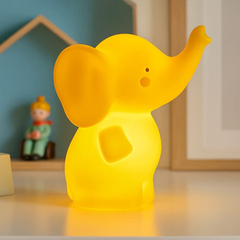LumiPhant Baby Olifant Nachtlampje LED Roze Geel Wit Siliconen Nachtlampen