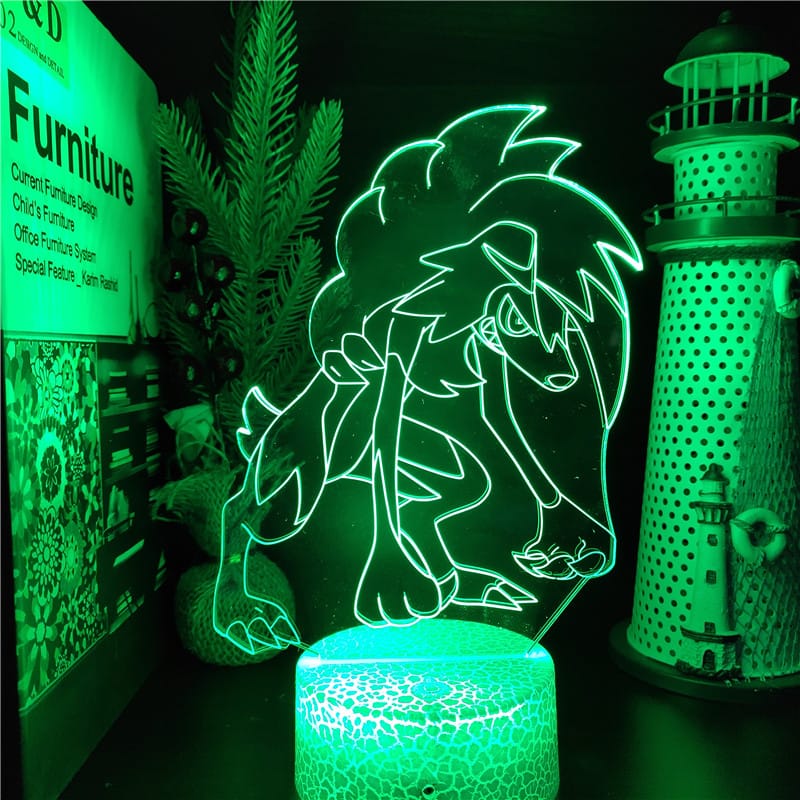 Lycanroc Pokémon LED Nachtlampje 22x16x6 cm Nachtlampen