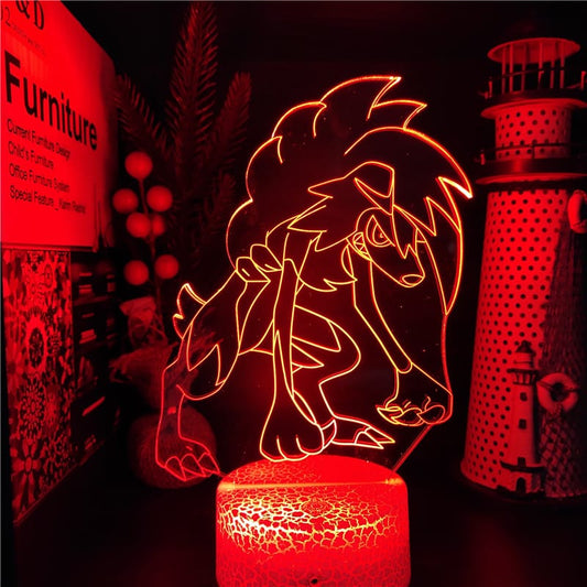 Lycanroc Pokémon LED Nachtlampje 22x16x6 cm Nachtlampen