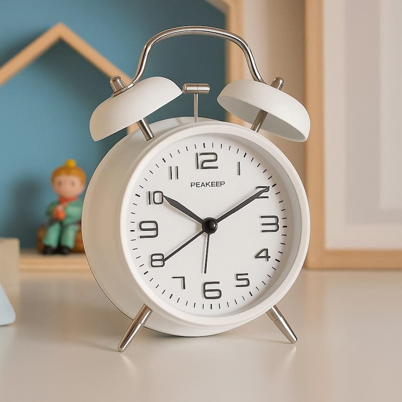 Mechanische Wekker RetroTime Dubbel Nachtlampen