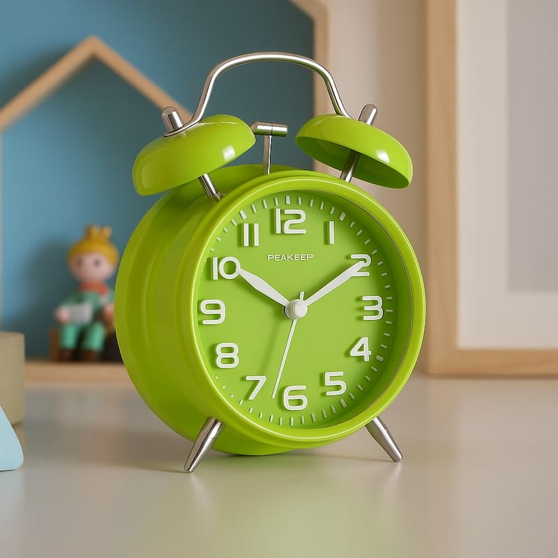 Mechanische Wekker RetroTime Dubbel Nachtlampen
