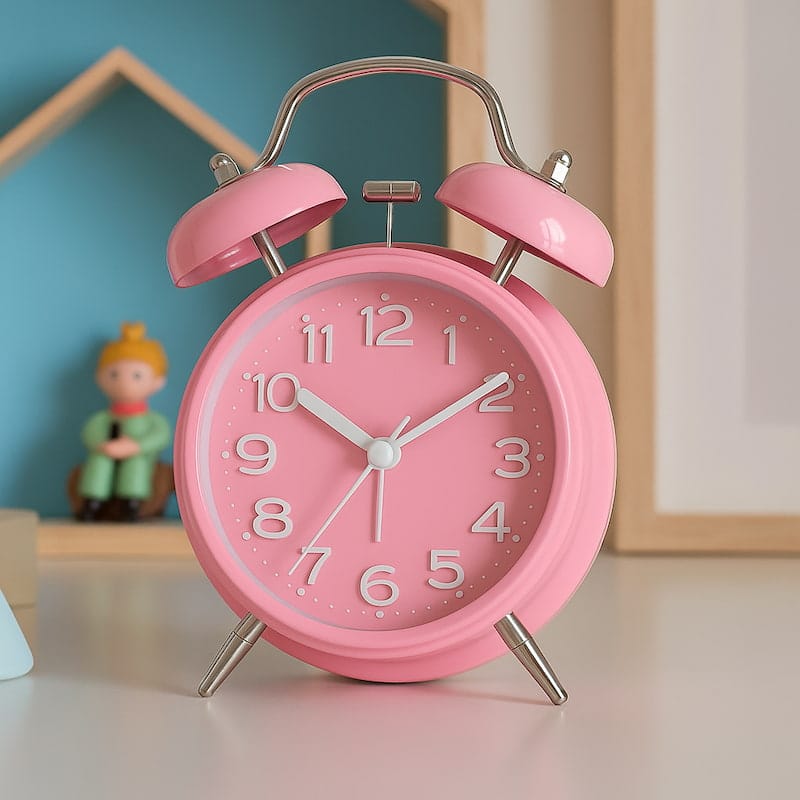 Mechanische Wekker RetroTime Dubbel Nachtlampen