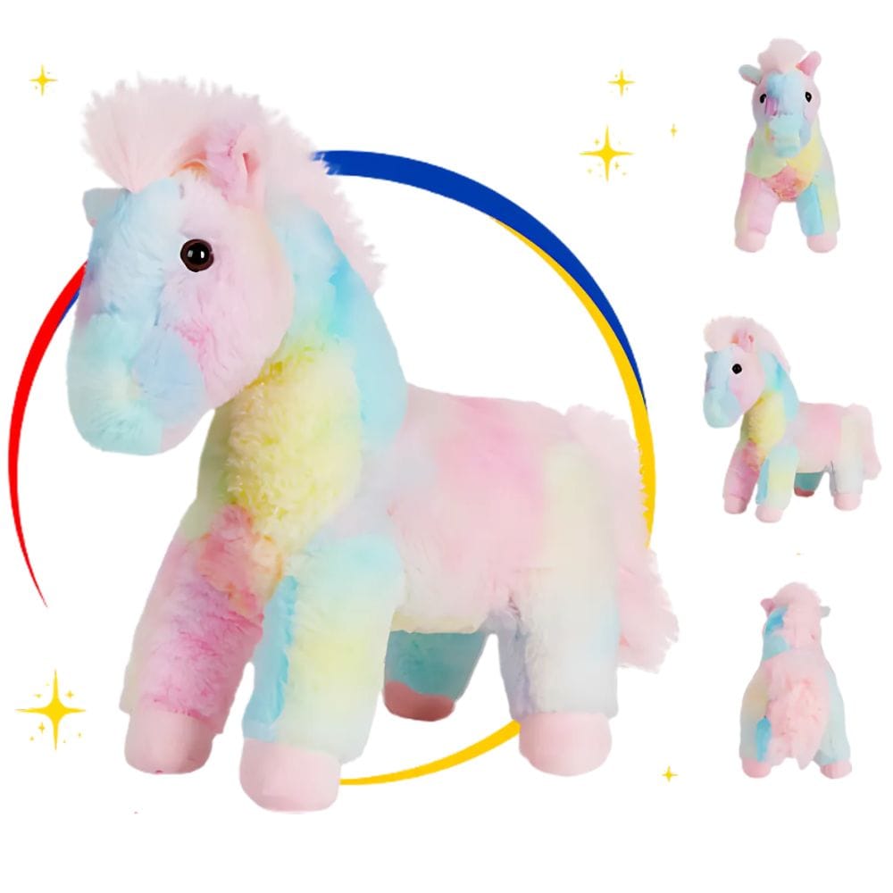 Meerkleurig Paard Knuffel Nachtlampje 30 cm Nachtlampen