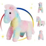 Meerkleurig Paard Knuffel Nachtlampje 30 cm Nachtlampen