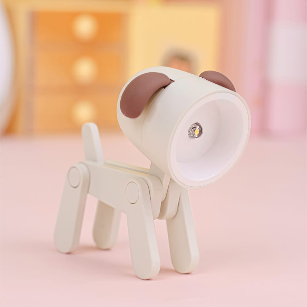 Mini Opvouwbare Schattig Hondje LED Nachtlampje 13 x 12 cm Nachtlampen