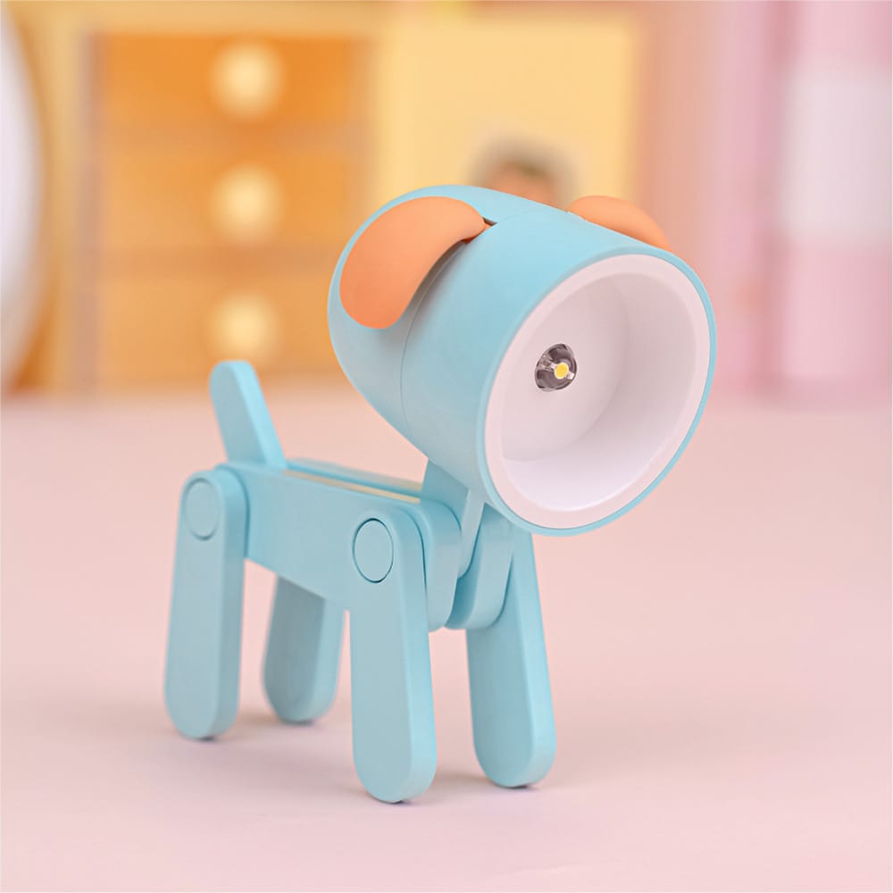 Mini Opvouwbare Schattig Hondje LED Nachtlampje 13 x 12 cm Nachtlampen