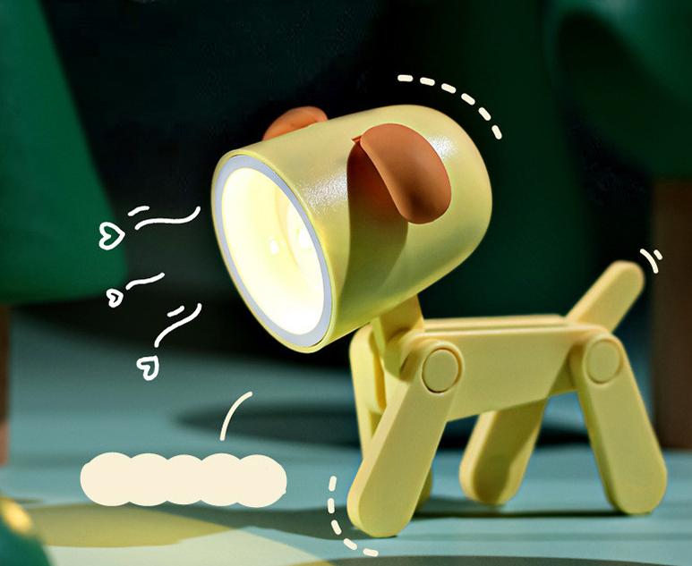 Mini Opvouwbare Schattig Hondje LED Nachtlampje 13 x 12 cm Nachtlampen