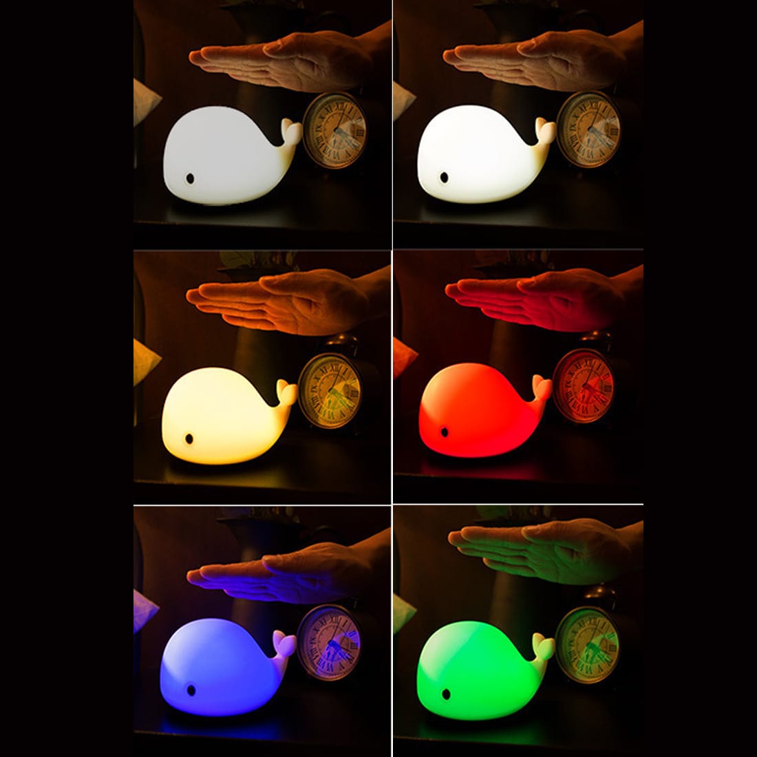 Mini Walvis Nachtlampje 5,6x4,6x4,1 cm Nachtlampen