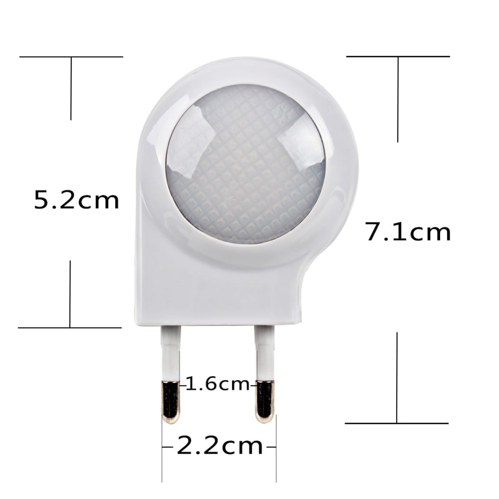 Mini Wandnachtlampje LED Met Ingebouwde Lichtsensor 5.2 x 7.1 cm Nachtlampen