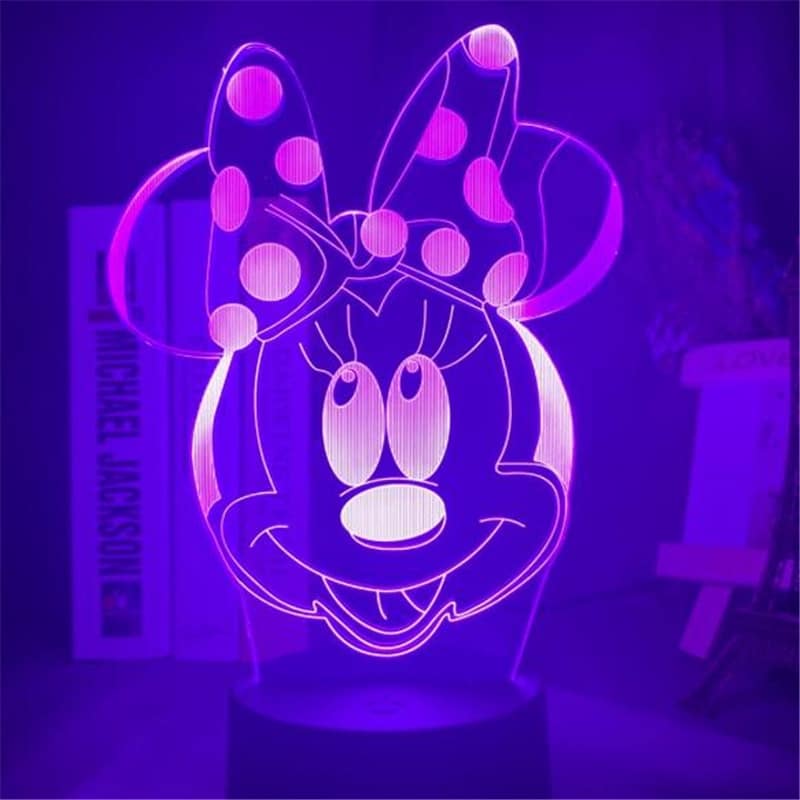 Minnie 3D Hoofd Nachtlampje Disney Nachtlampen