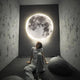 Moderne Maan Wandlamp M