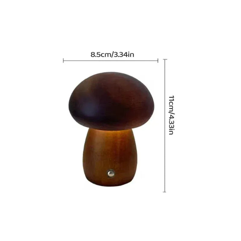 MushGlow Houten Paddenstoel Lamp Nachtlampen