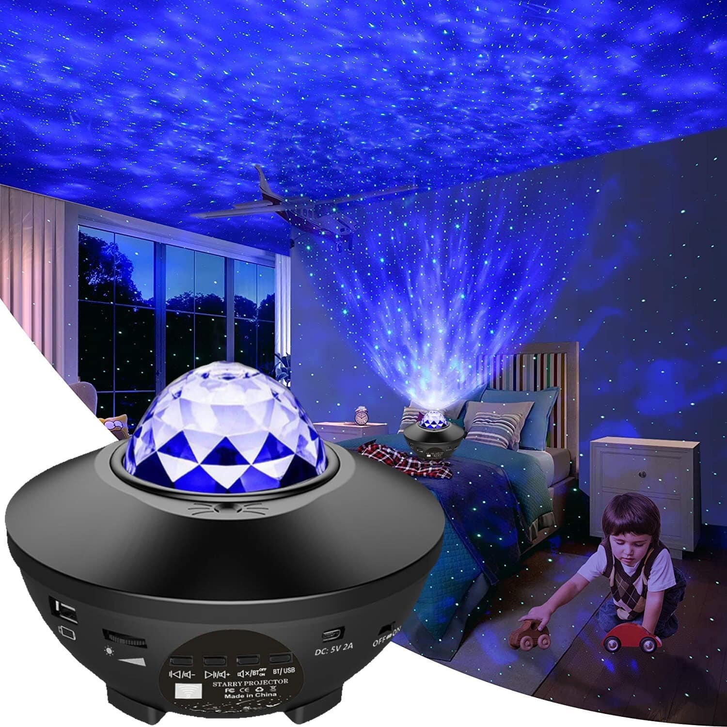 Muzikaal Oceaan Nachtlampje 13 cm Nachtlampen