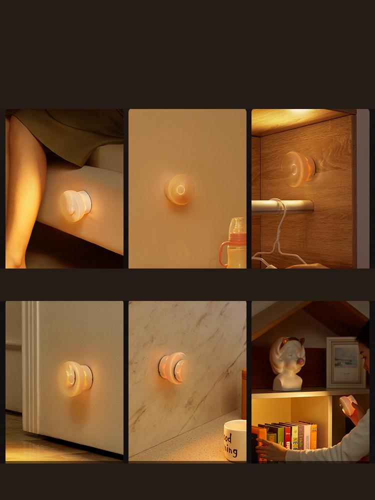 Nachtlampje Bewegingssensor Met USB Oplader 8x5x8 cm Nachtlampen