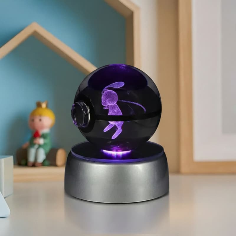 Nachtlampje Mew 3D Kristal LED Voor Slaapkamer Nachtlampen