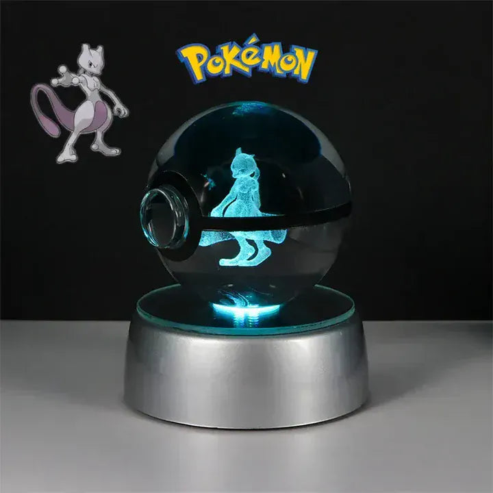 Nachtlampje Mewtwo 3D Kristalbal Nachtlampen
