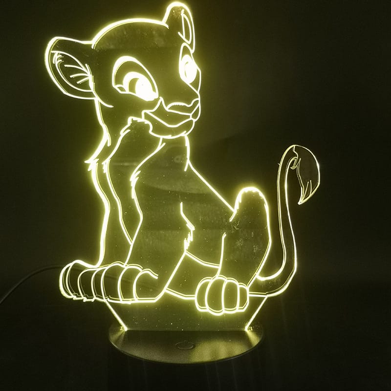 Nala 3D LED Nachtlampje Voor Kinderen Met Tactiele Afstandsbediening Nachtlampen