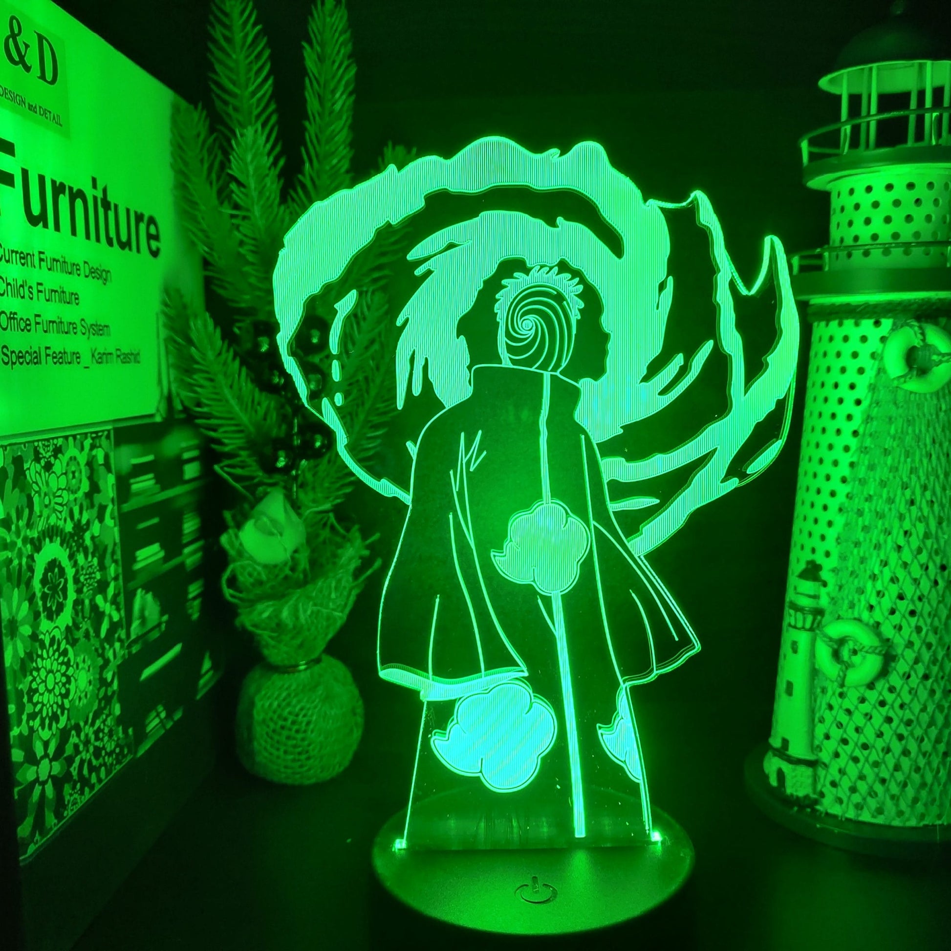 Naruto Obito Uchiha Nachtlampje LED Nachtlampen