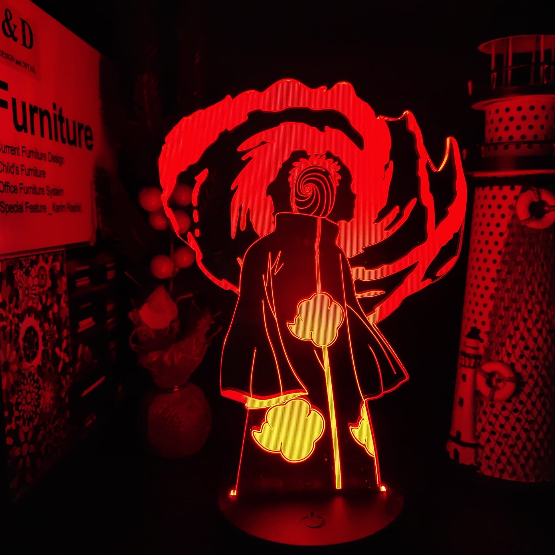 Naruto Obito Uchiha Nachtlampje LED Nachtlampen